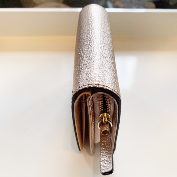 Kate Spade small Rose Gold Pebbled Leather Wallet - Picture 8 of 8